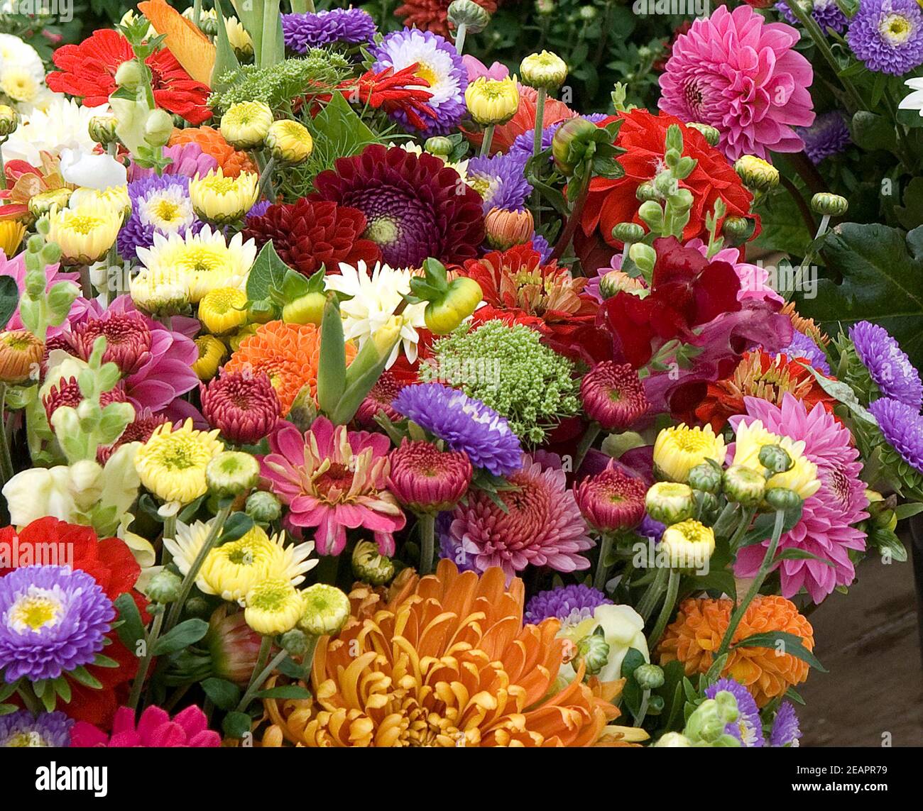 Blumenmarkt, Blumenstrauss Foto de stock