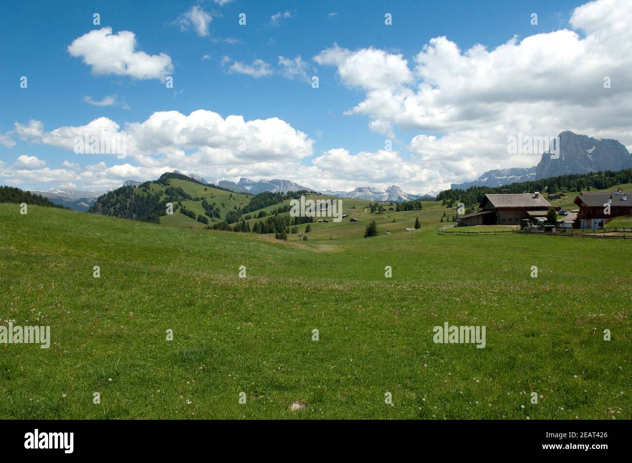 Seiser, Alm, Dolomitas, UNESCO-Weltnaturerbe, Dolomitas Foto de stock