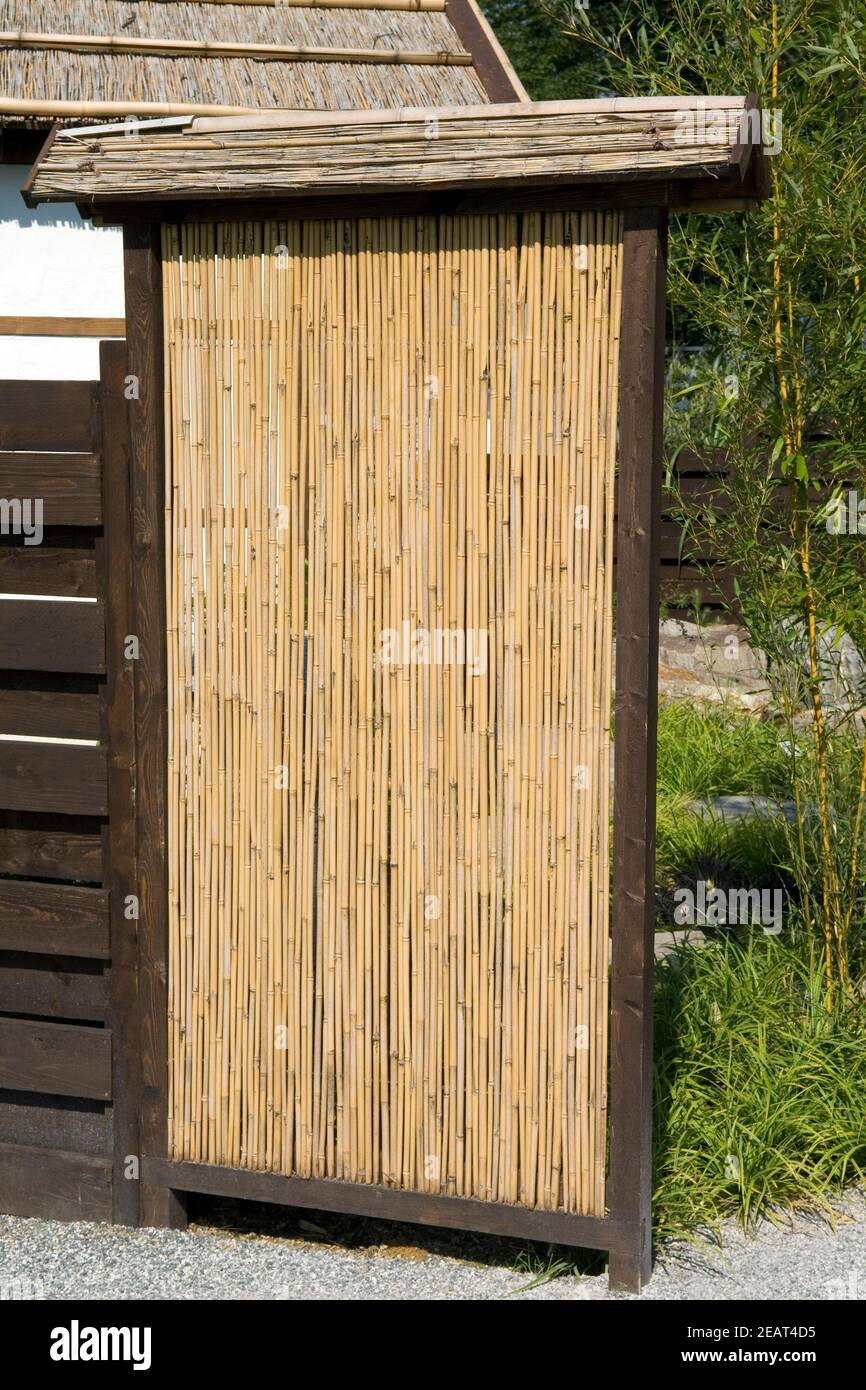 Sichtschutzwand Bambus Foto de stock