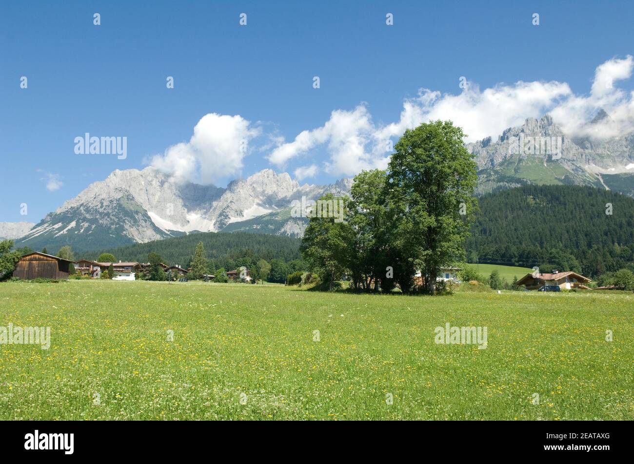 Wilder Kaiser, Tirol, Osterreich, Gebirgsstock Foto de stock