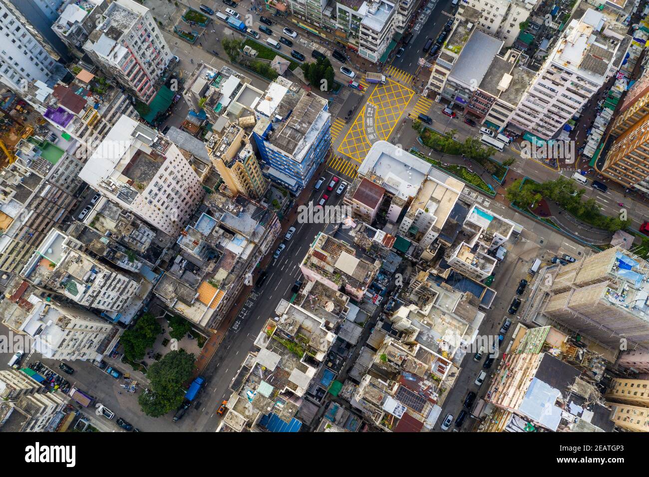 Sham Shui Po, Hong Kong 09 de octubre de 2019: Hong Kong ciudad Foto de stock