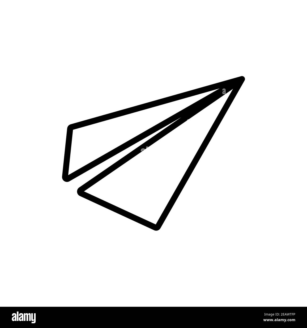 Avión de papel, el mensaje icono plano. Signo de e-commerce. Símbolo  gráfico para el diseño de su sitio web, logo, app, IU. Ilustración  vectorial EPS10 Imagen Vector de stock - Alamy