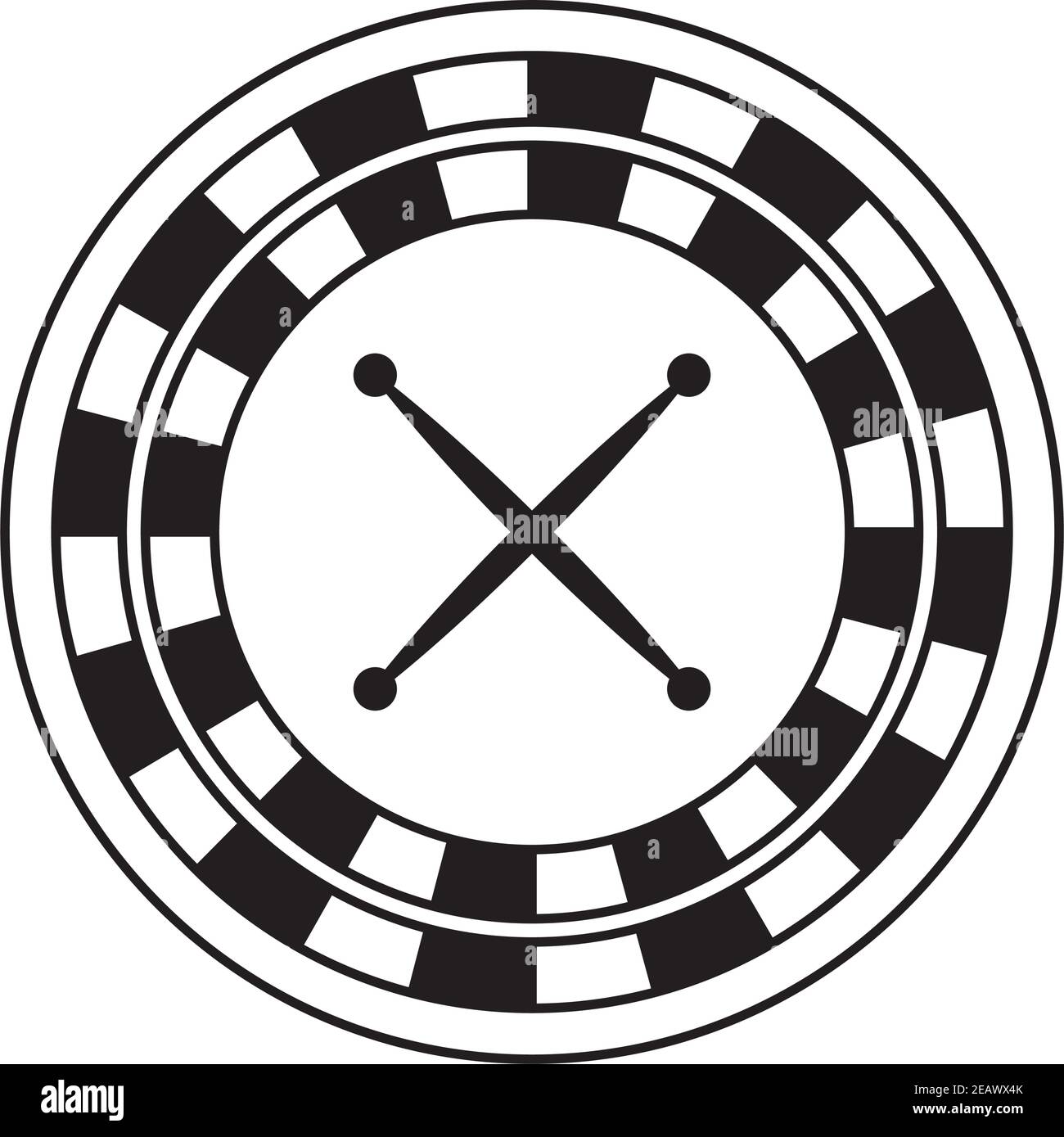 Ilustración de Concepto De Juego Typography Russian Roulette Aislado Sobre  Fondo Blanco Plantilla Vectorial Monocroma Con