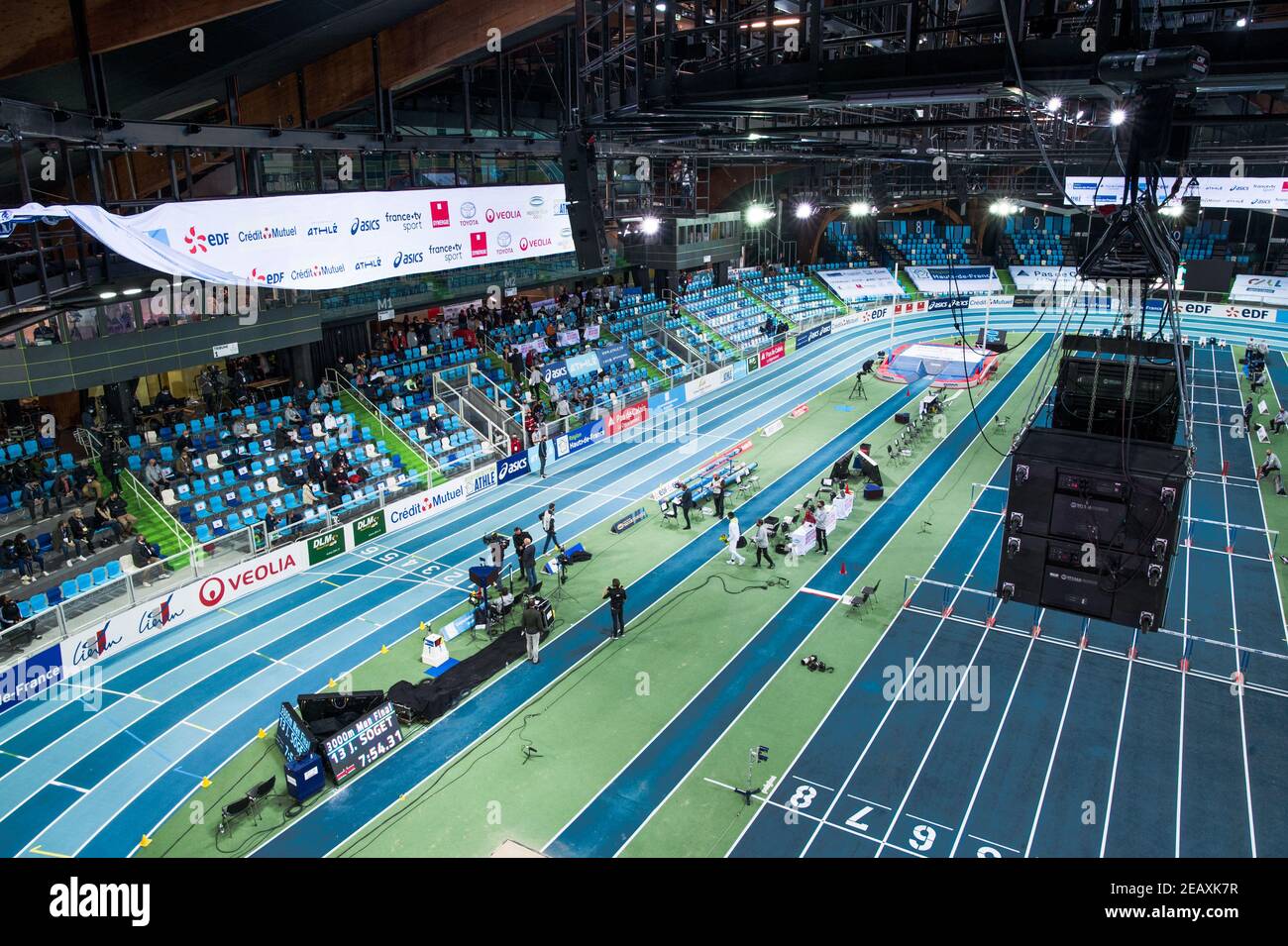 Una visión de la parte de reunión internacional de atletismo en Lievin, Francia el 9 de febrero de 2020. Foto de Julie Sebadelha/ABACAPRESS.COM Fotografía de stock - Alamy