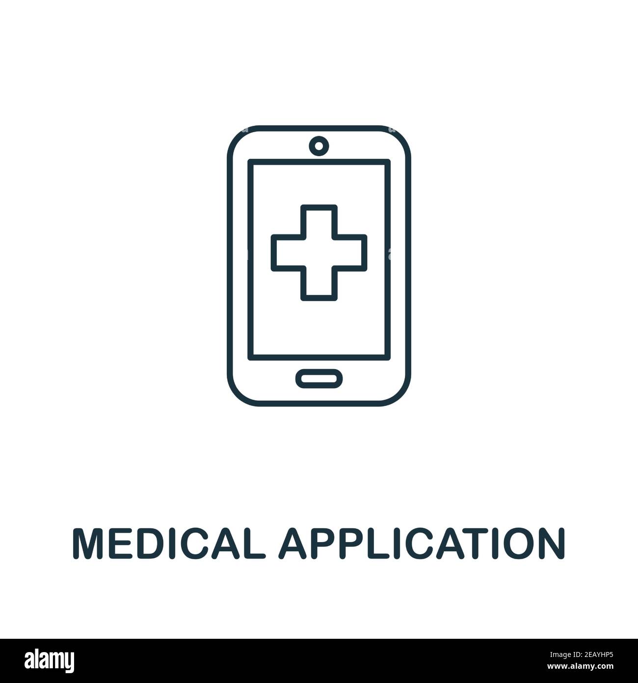 Icono de aplicación médica. Elemento simple de la colección de salud