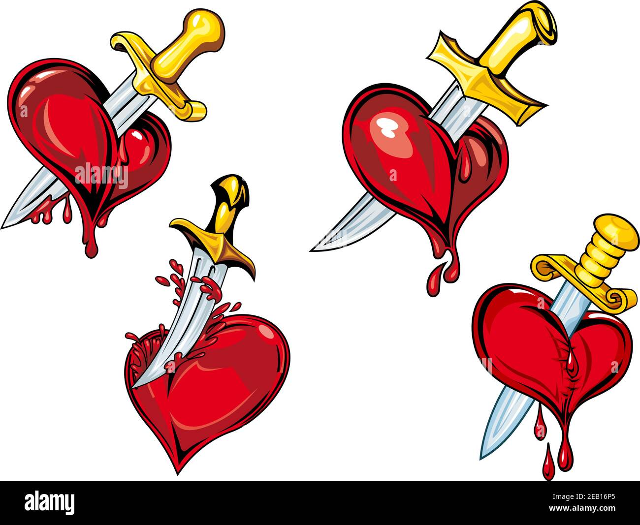 Corazones sangrantes Imágenes vectoriales de stock - Alamy