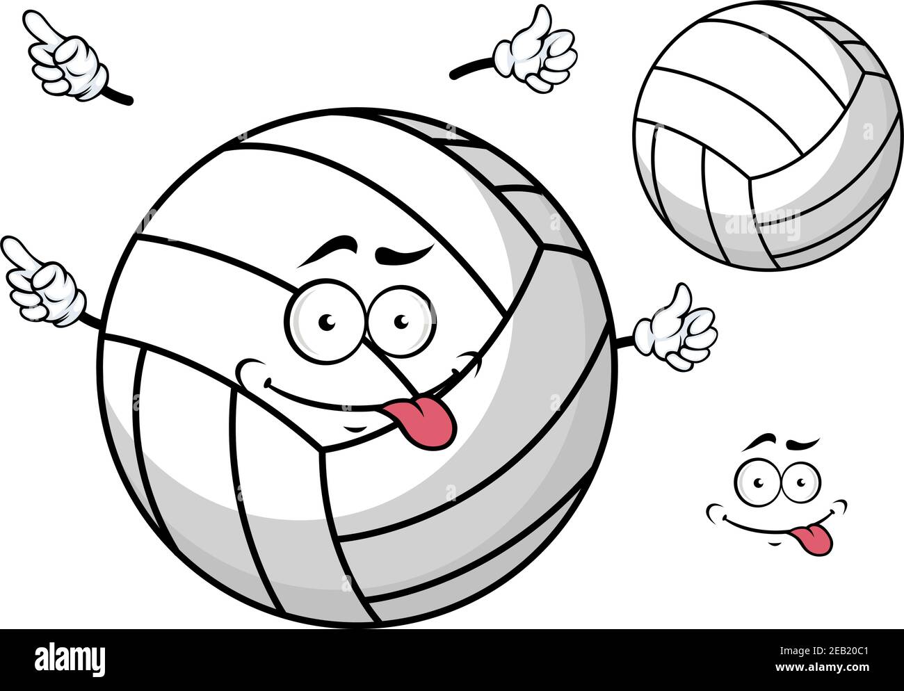 Ilustración de vector doodle dibujado a mano de pelota de voleibol de cuero  equipamiento deportivo