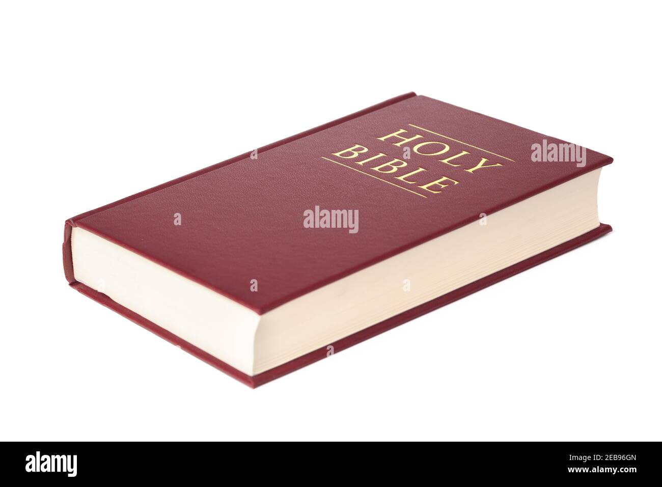 La Santa Biblia libro, aislado en blanco Fotografía de stock - Alamy