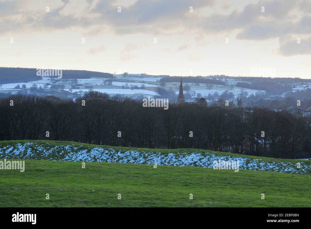 Invierno en Masham Yorkshire Inglaterra Foto de stock