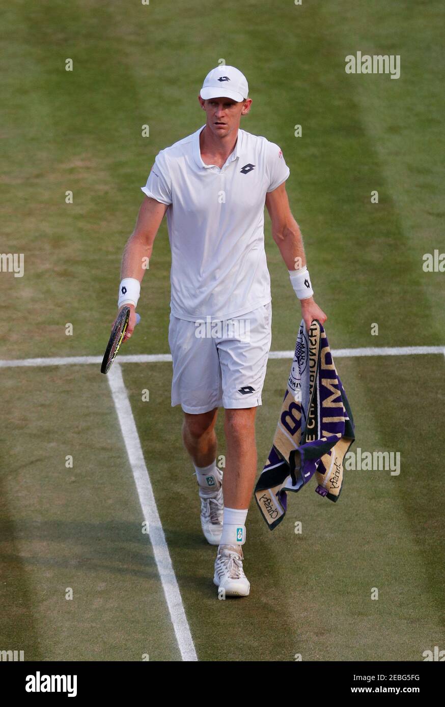Tenis - Wimbledon - All England Lawn Tennis and Croquet Club, Londres, Gran  Bretaña - 9 de julio de 2018 Kevin Anderson de Sudáfrica durante el cuarto  partido de vuelta contra Gael