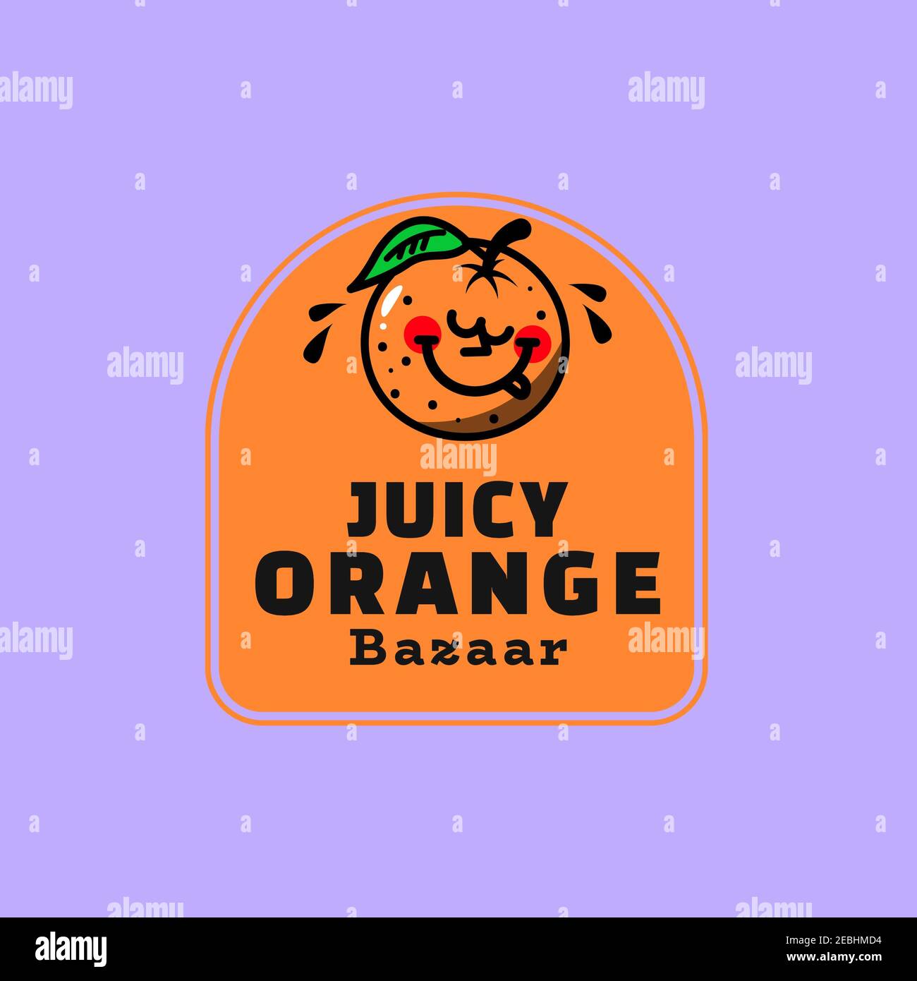 logo en línea para un bazar de ropa con una jugosa naranja carácter  Fotografía de stock - Alamy