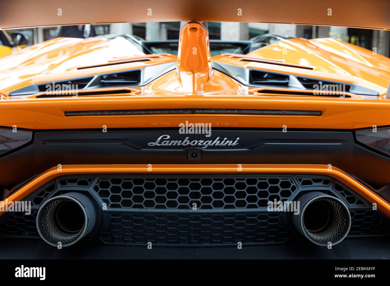 Lamborghini en exhibición en "Cars on Fifth" - Nápoles, Florida, EE.UU Foto de stock