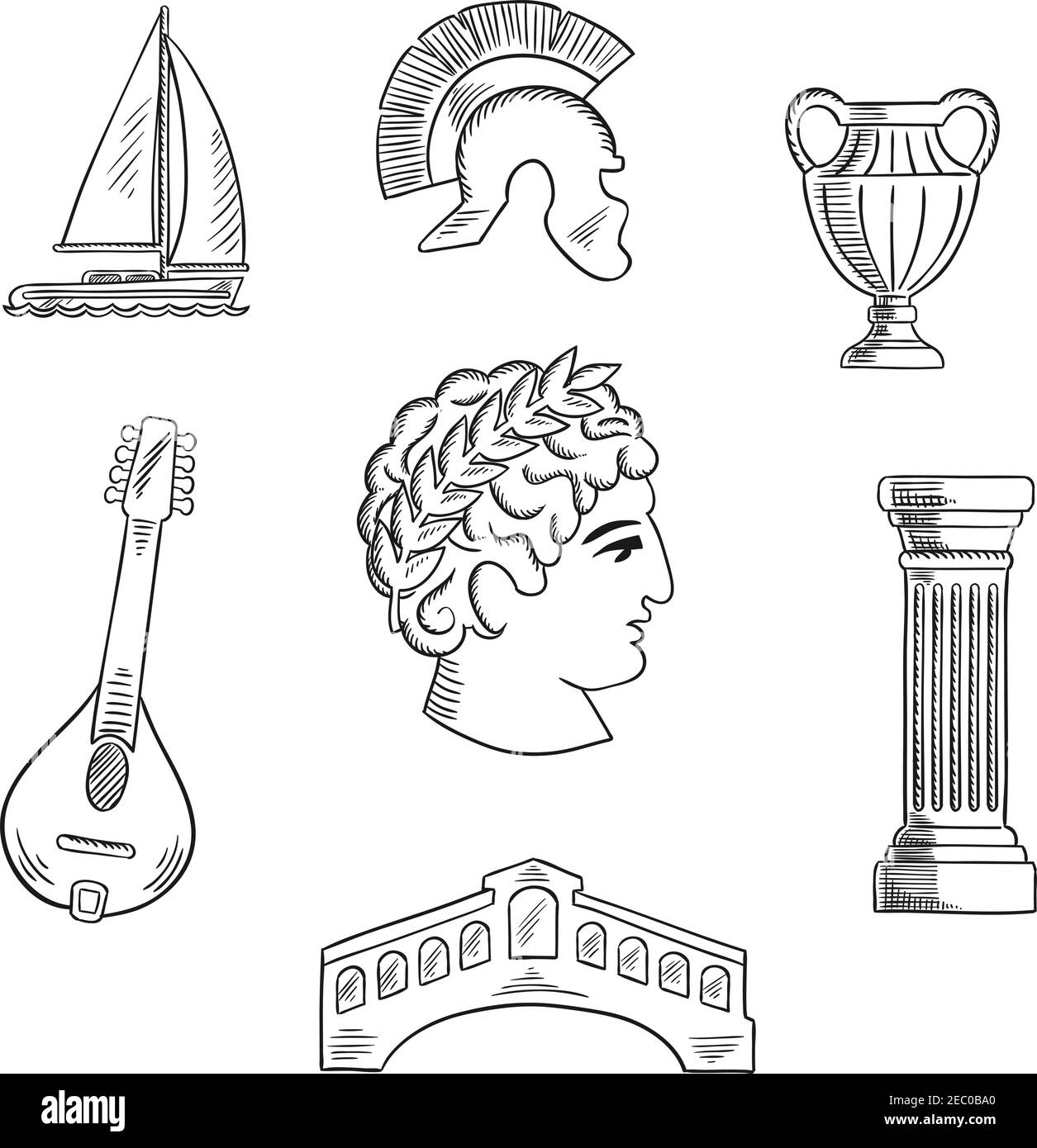 Busto romano Imágenes vectoriales de stock - Alamy