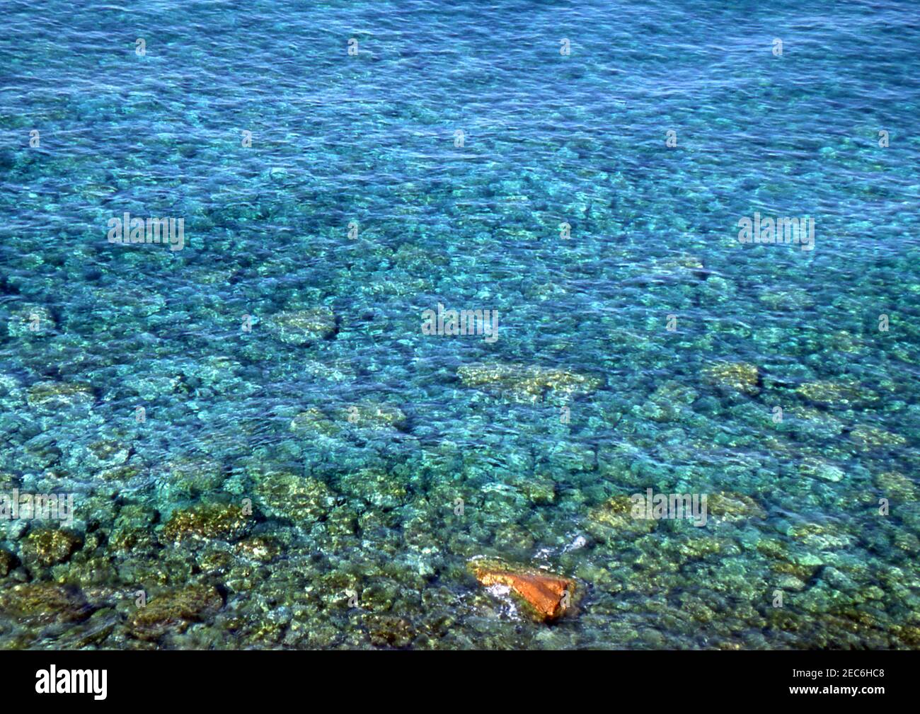 Bosa, Cerdeña, Italia, playa de Abba Drucche (escaneado a partir de portaobjetos de color) Foto de stock