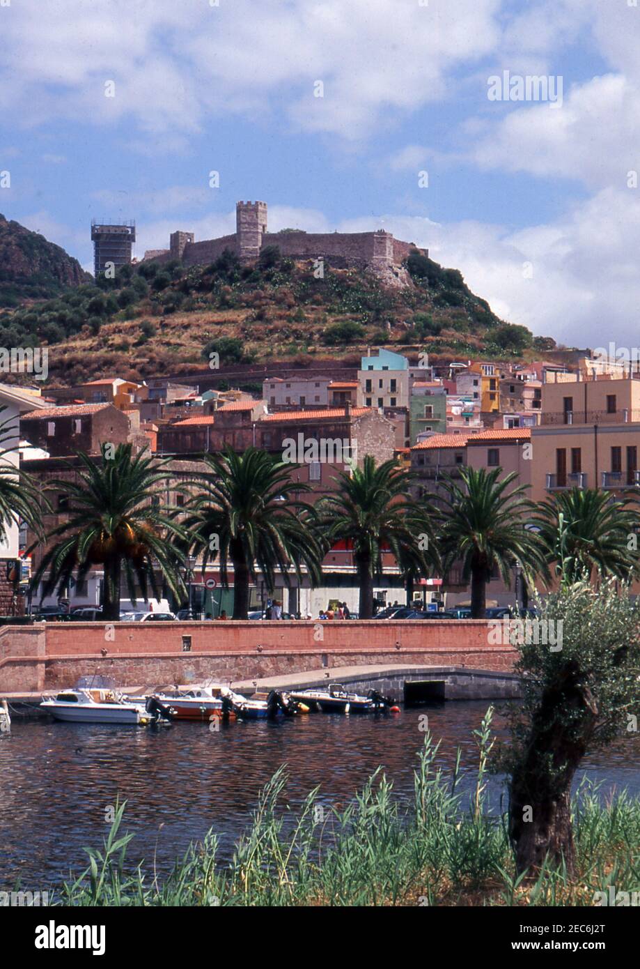 Bosa, Cerdeña, Italia (escaneado a partir de portaobjetos de color) Foto de stock