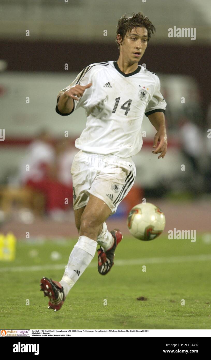 Fútbol - Campeonato Mundial de la Juventud de la FIFA UAE 2003 - Grupo F -  Alemania contra República de Corea - Estadio al-Nahyan - Abu Dhabi - Stock  , 29/11/03 Malik