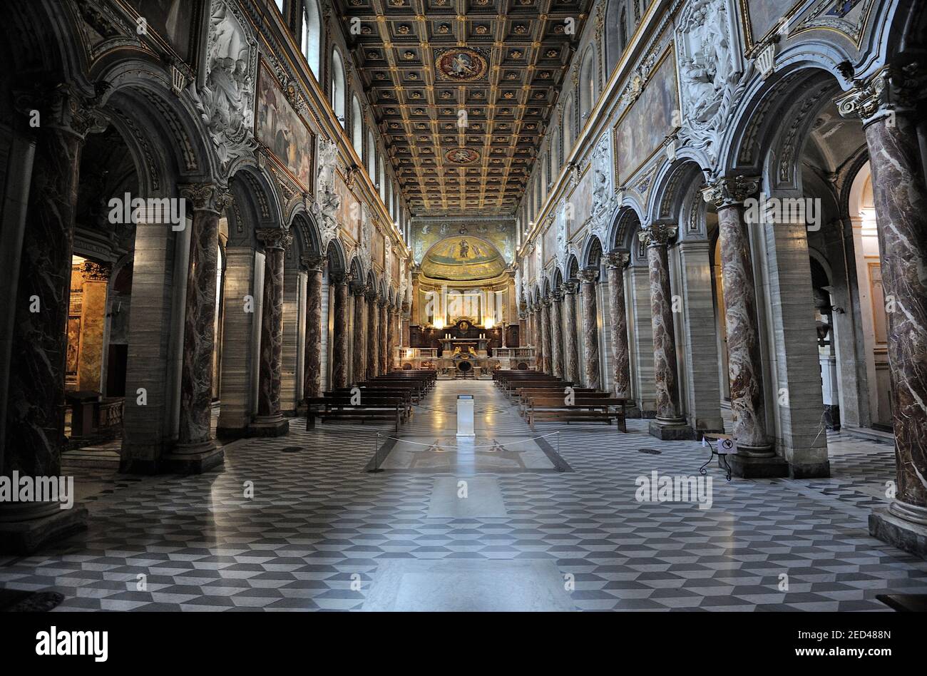 italia, roma, basílica de san marco evangelista Foto de stock