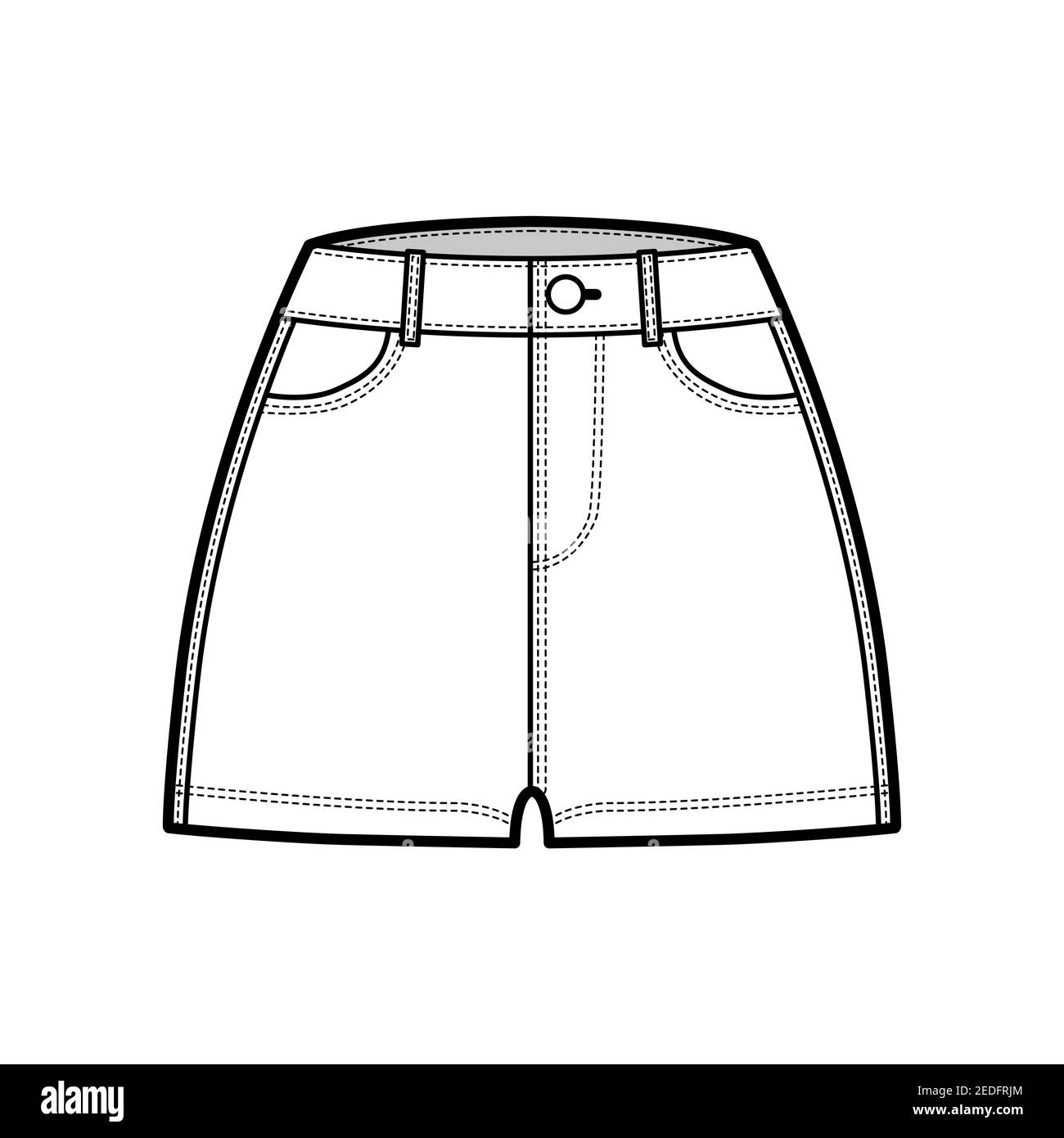 Denim short shorts Imágenes vectoriales de stock - Alamy