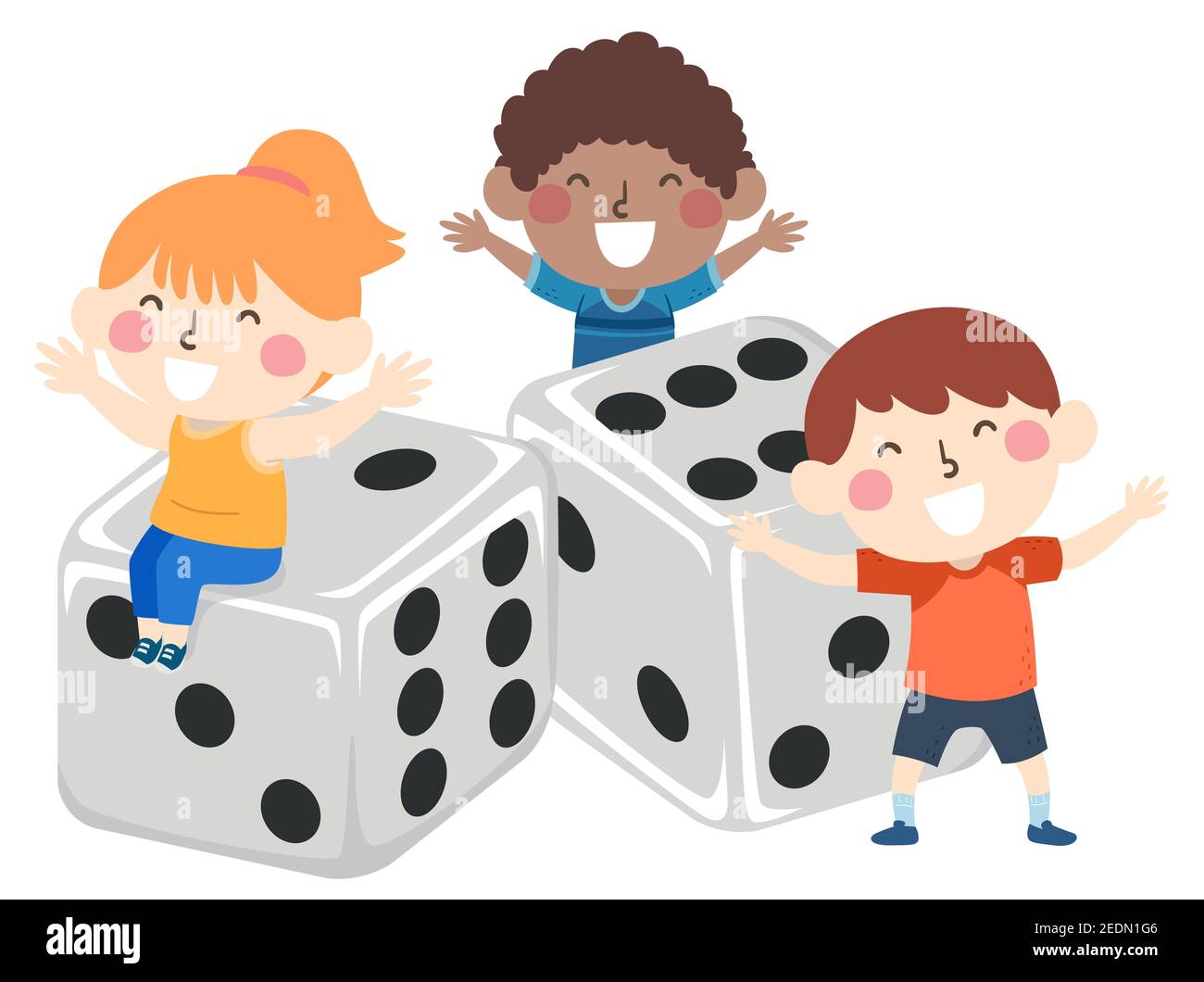 Juego de niños jugando juegos infantiles ilustración Imagen Vector de stock  - Alamy