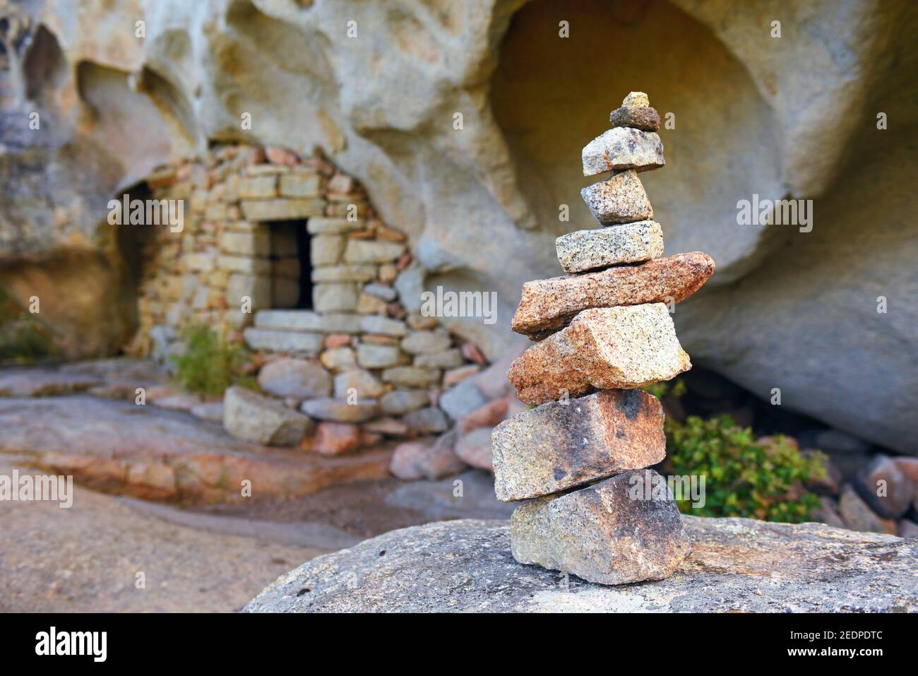 Oriu de Grosseto, antiguo refugio para el pastor, Francia, Córcega, Sartene, Serragia Foto de stock