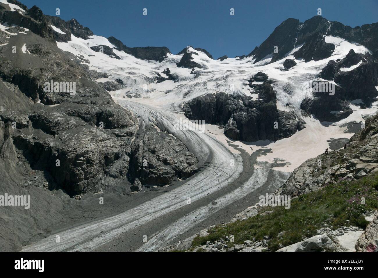 Glaciar alpino Foto de stock