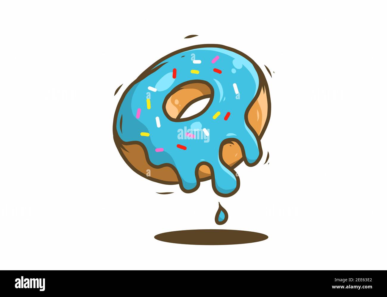 Diseño de dibujo de ilustración de donuts de fusión azul Imagen Vector de  stock - Alamy