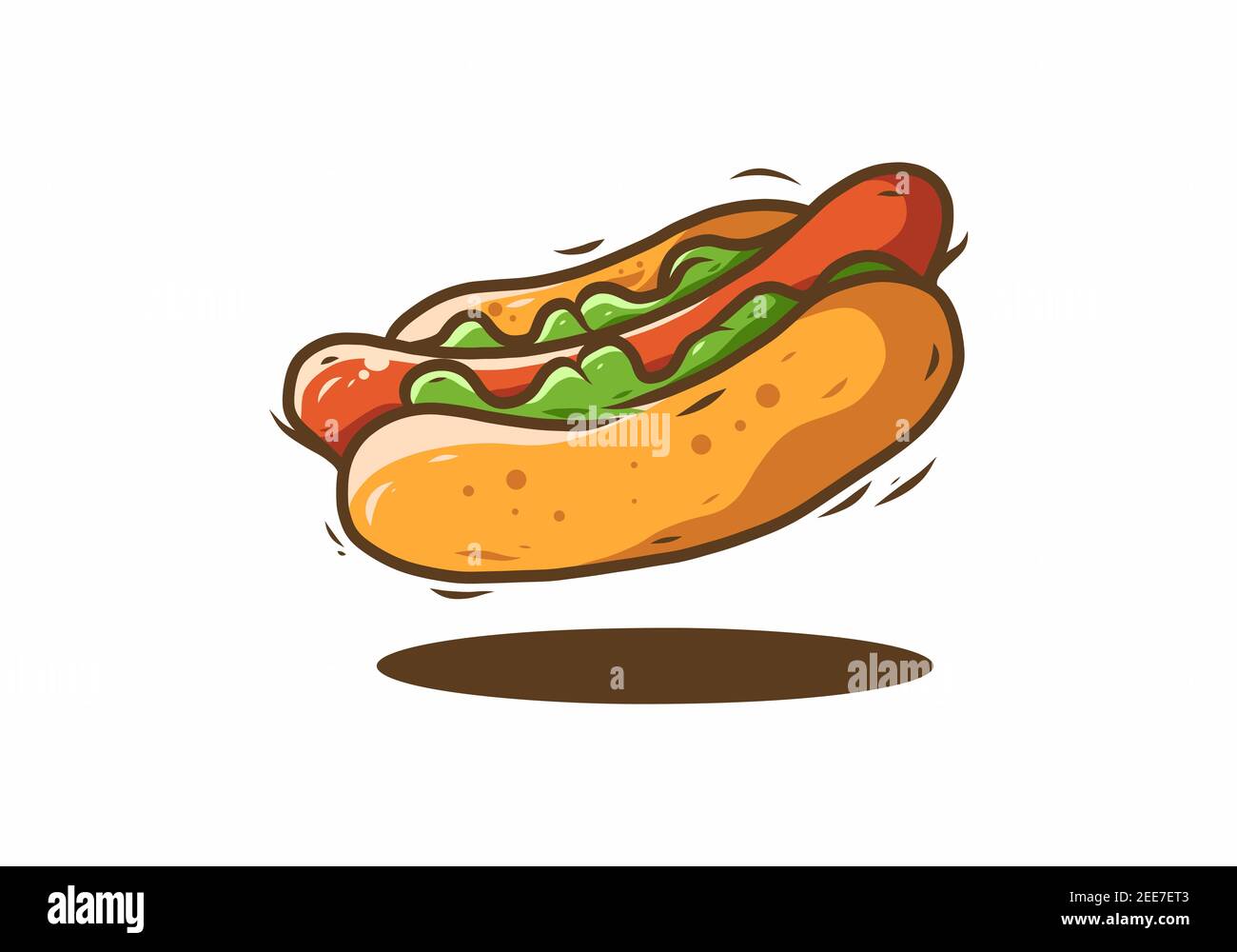 Diseño de dibujo de ilustración de comida rápida Hotdog Imagen Vector de  stock - Alamy