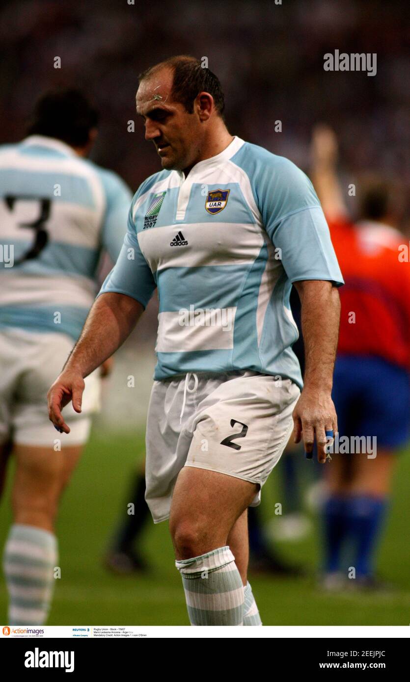 Rugby Union - Stock - 7/9/07 Mario Ledesma Arocena - Argentina crédito  obligatorio: Action Images / Jason o'Brien Fotografía de stock - Alamy