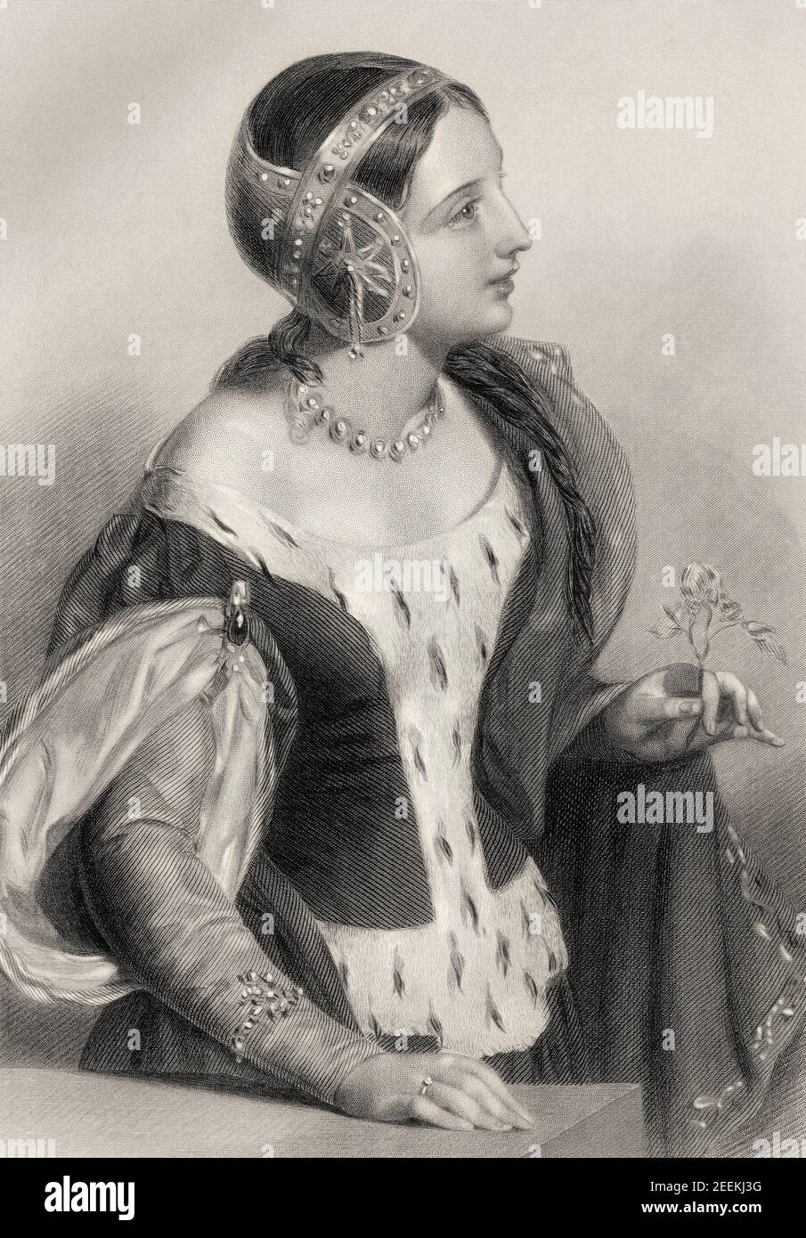 Isabel de Francia, 1295 – 1358, Reina de Inglaterra como esposa del rey Eduardo II Foto de stock