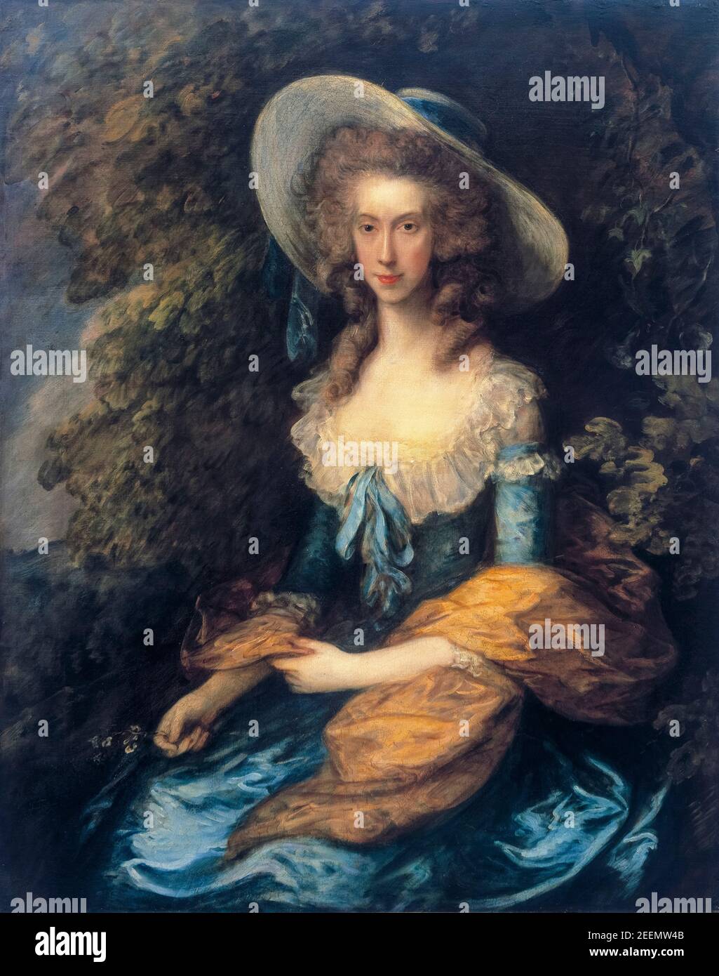 Thomas Gainsborough, Retrato de Miss Evans, pintura, 1786-1790 Foto de stock