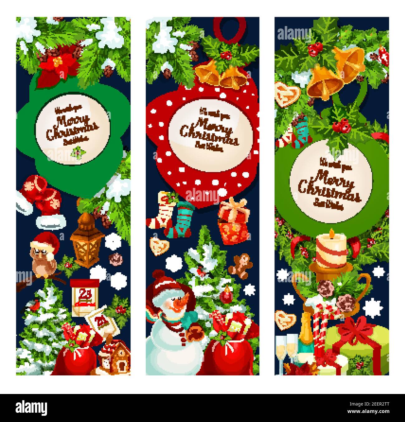 Merry christmas vertical banner greeting Imágenes recortadas de stock -  Página 2 - Alamy