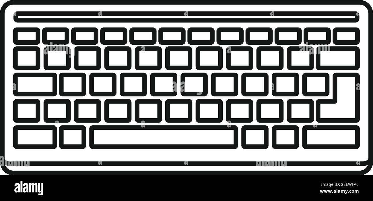 Icono de teclado de hardware, estilo de contorno Imagen Vector de stock -  Alamy