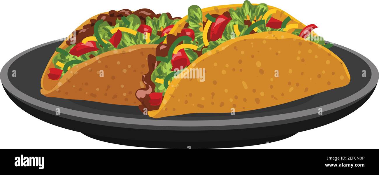 Icono de tacos, estilo de dibujos animados Imagen Vector de stock - Alamy