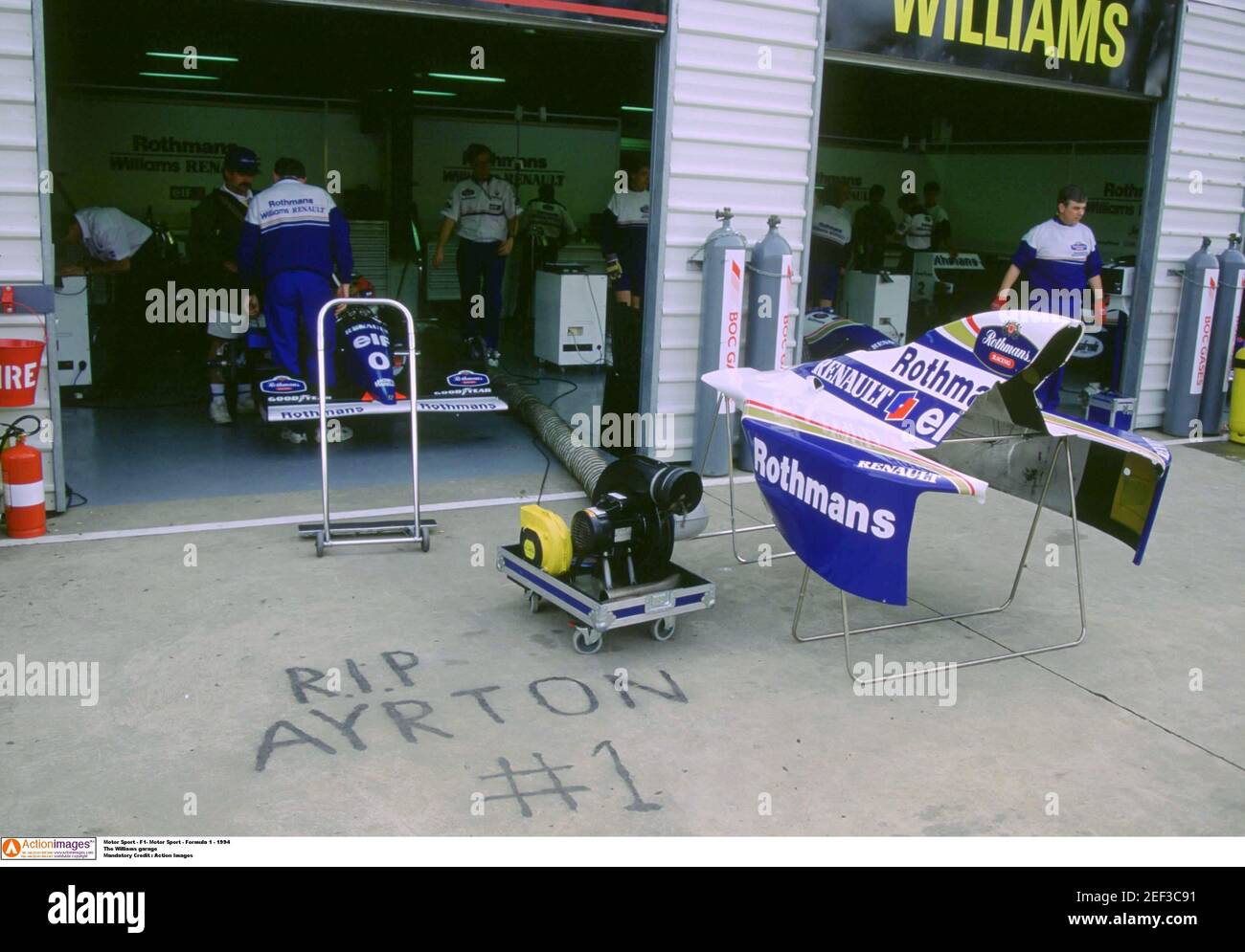 Deporte de Motor - F1 - Deporte de Motor - Fórmula 1 - 1994 el garaje Williams crédito obligatorio: Imágenes de Acción Foto de stock
