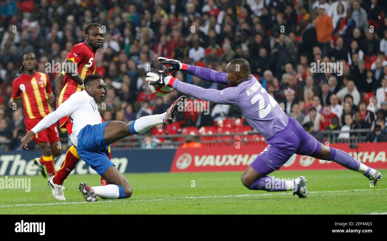 Fútbol - Inglaterra contra Ghana International Friendly - Wembley Stadium -  29/3/11 Danny Welbeck de Inglaterra tiene
