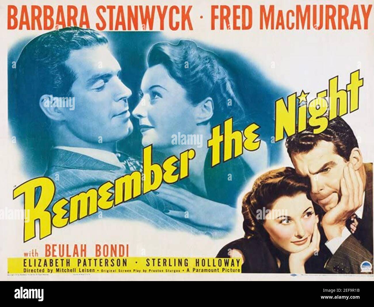 Recuerde la noche 1940 Paramount Pictures Film con Barbara Stanwyck y Fred MacMurray Foto de stock