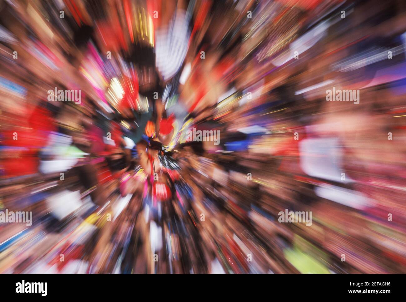 Un alto ángulo de visualización de una multitud de personas Foto de stock