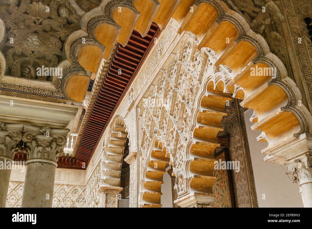 Palacio Real, Sevilla, Andalucía, España Foto de stock