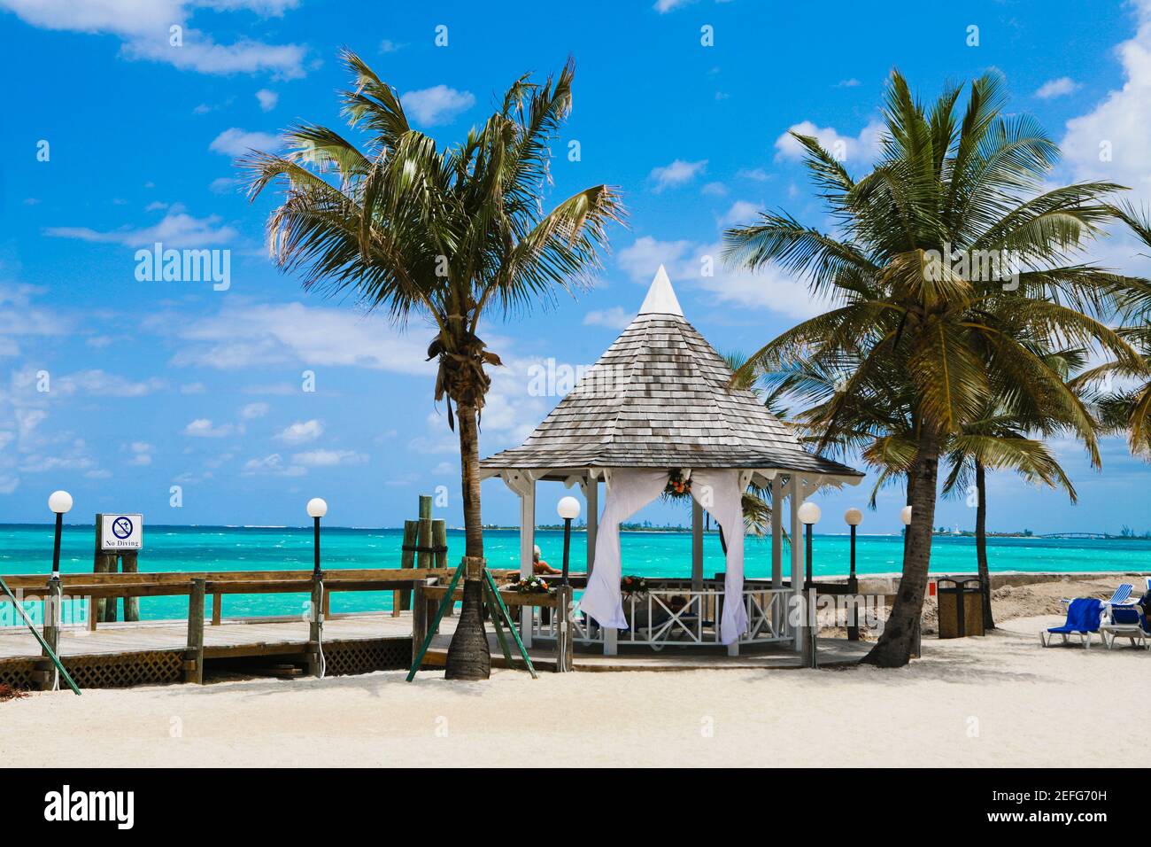 Cabaña de playa en la playa, cable Beach, Nassau, Bahamas Fotografía de  stock - Alamy