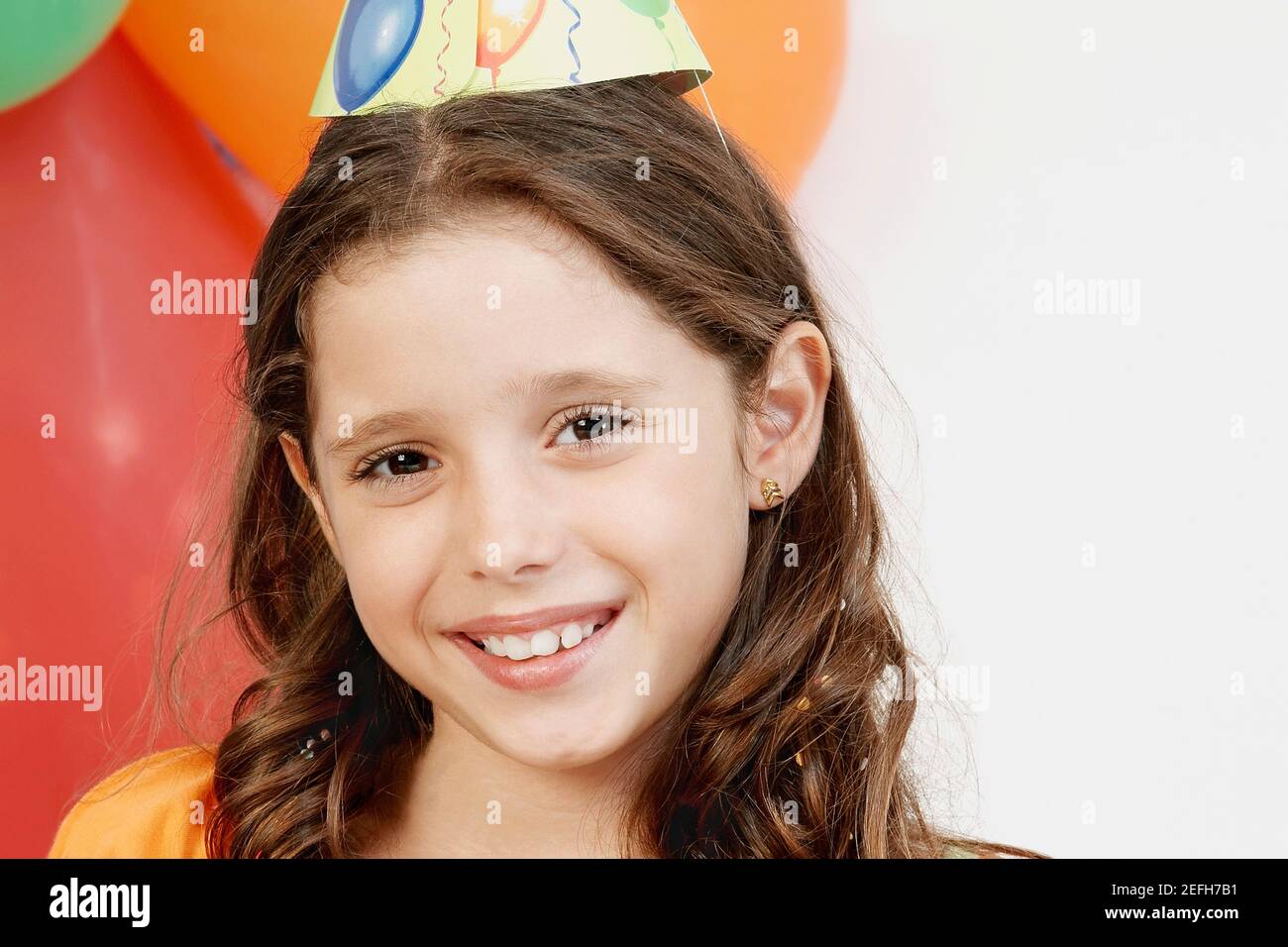 Retrato de una chica sonriente Foto de stock