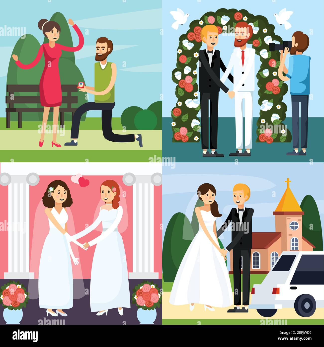 Cuatro tipos de matrimonio fotografías e imágenes de alta resolución - Alamy