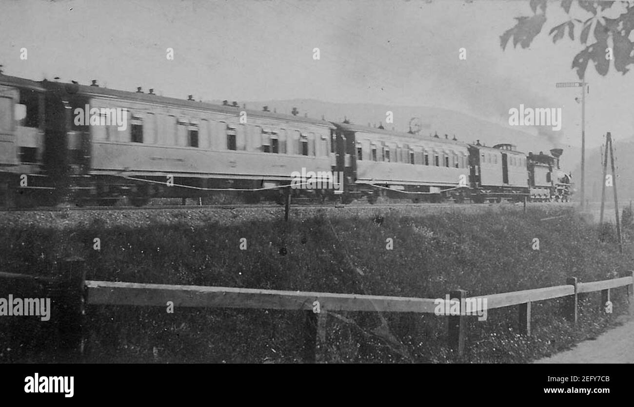 Orient-Express 1885, clase 4 kkStB, Viena. Foto de stock