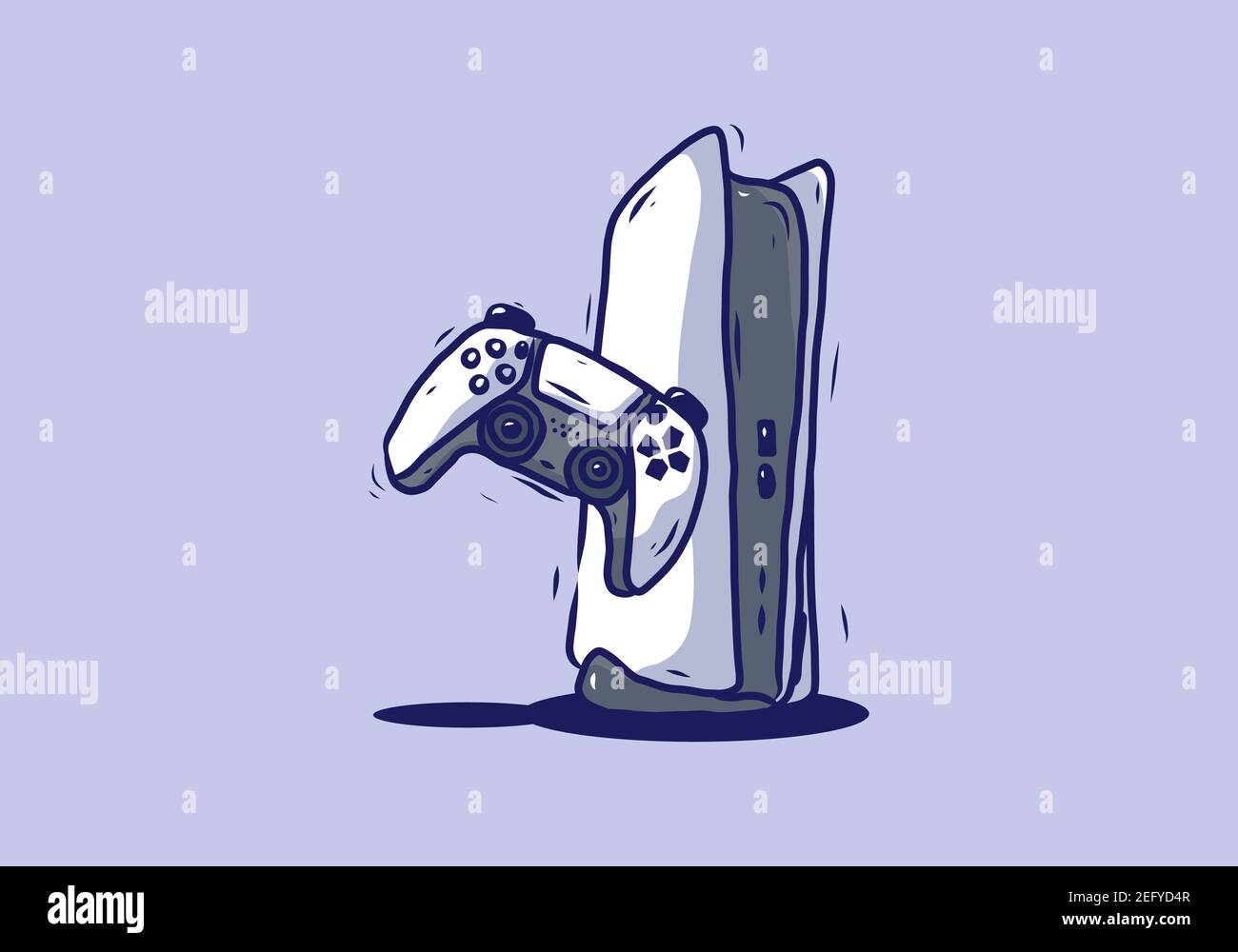 Nuevo diseño de dibujo de ilustración PS 5 Imagen Vector de stock - Alamy