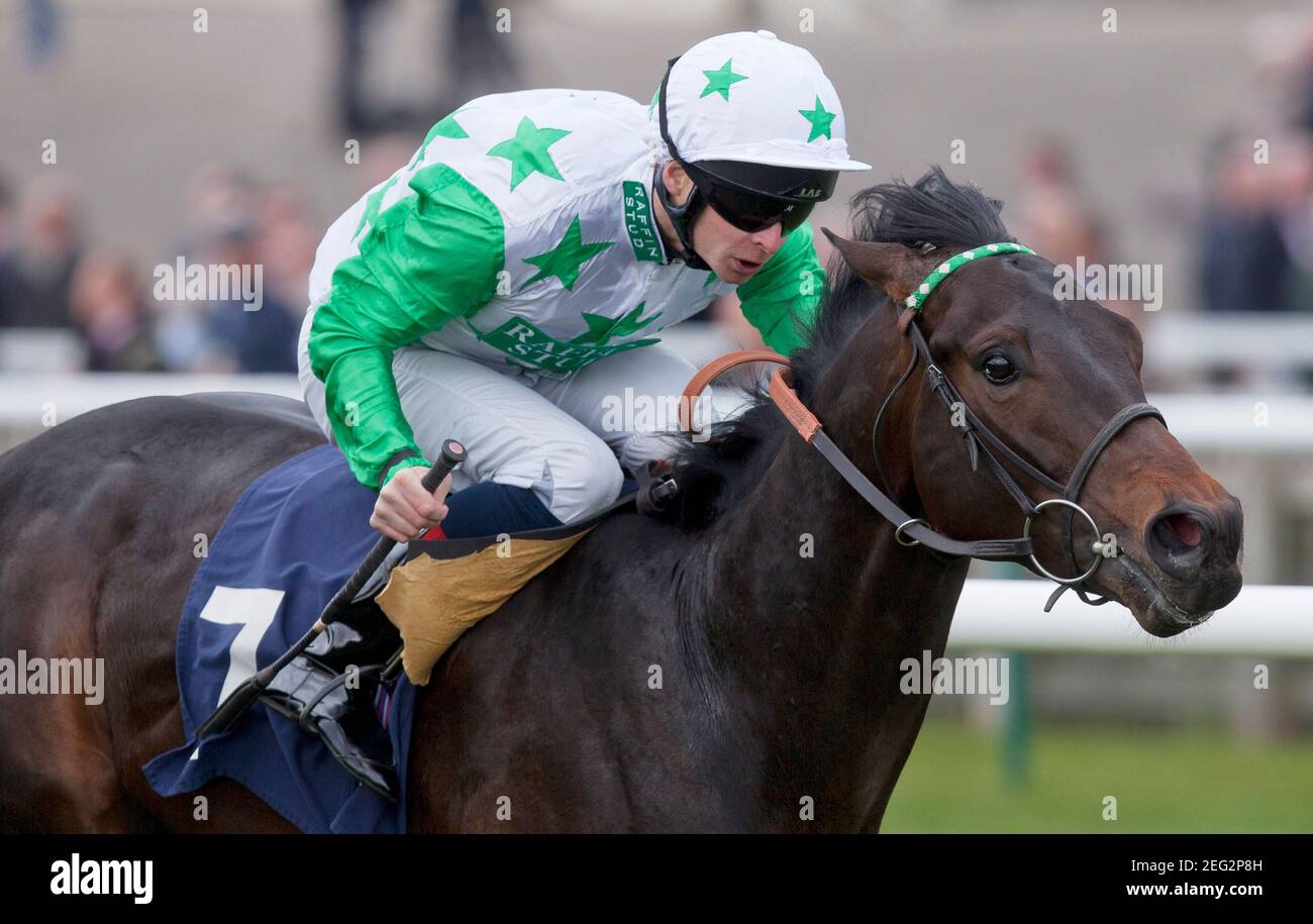 Carreras de caballos - Newmarket - Newmarket Racecourse - 17/4/13 Música  Master riden por Fergus Sweeney lidera el campo de la casa para ganar el  13.45; la carrera de Alex Scott Maiden