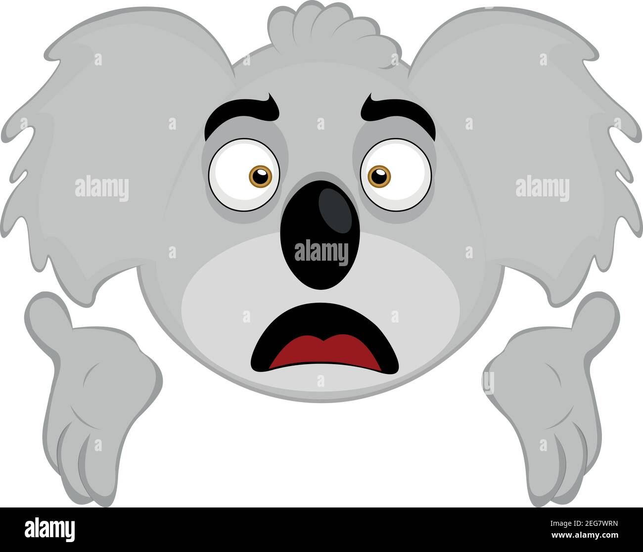 Ilustración vectorial de la cara de una caricatura koala Ilustración del Vector