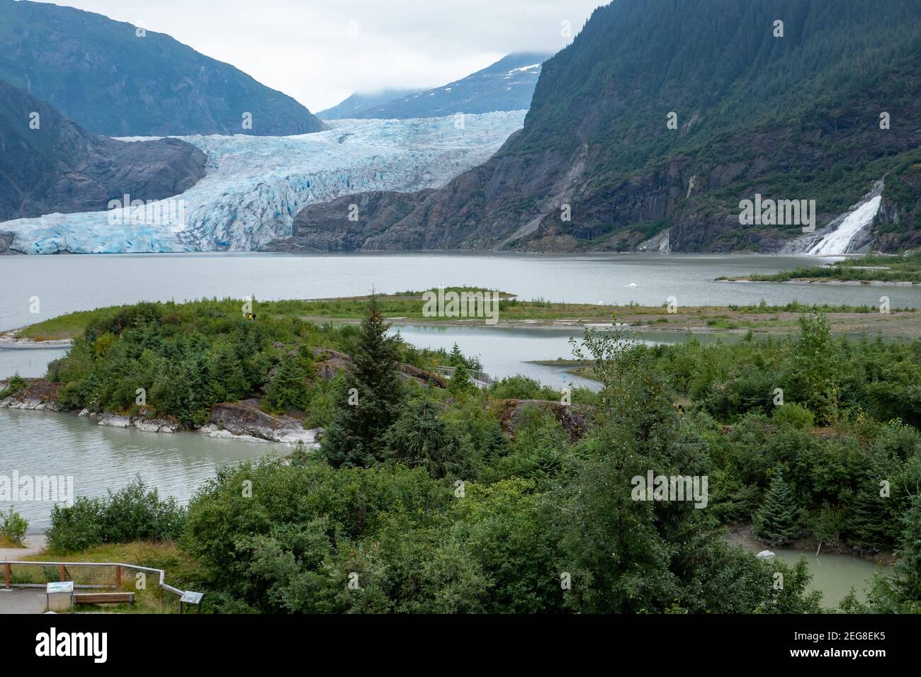 El Glaciar Mendenhall en Juneau, Alaska Foto de stock
