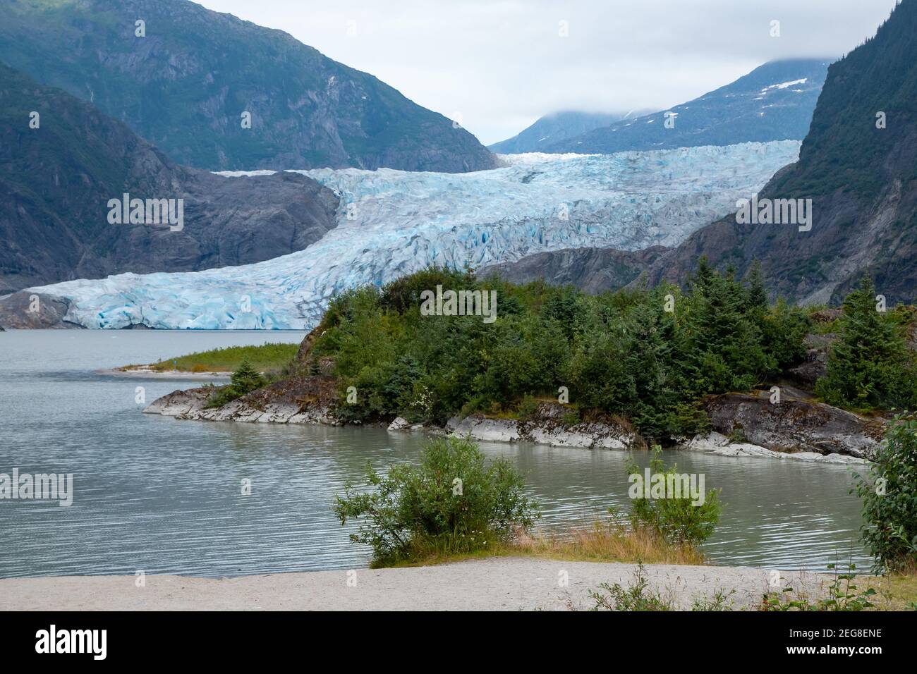 El Glaciar Mendenhall en Juneau, Alaska Foto de stock