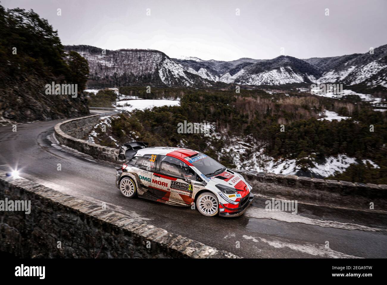 33 Elfyn EVANS (GBR), Scott MARTIN (GBR), TOYOTA GAZOO RACING WRT TOYOTA Yaris WRC, acción durante el Campeonato Mundial de Rallyes 2021 WRC, rally Monte Carlo del 20 al 24 de enero de 2021 en Mónaco - Foto Francois Flamand / DPPI Foto de stock