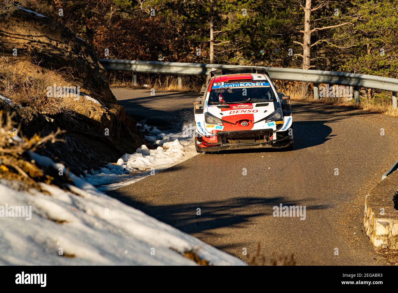 33 Elfyn EVANS (GBR), Scott MARTIN (GBR), TOYOTA GAZOO RACING WRT TOYOTA Yaris WRC, acción durante el Campeonato Mundial de Rallyes 2021 WRC, rally Monte Carlo del 20 al 24 de enero de 2021 en Mónaco - Foto Grégory Lenormand / DPPI Foto de stock
