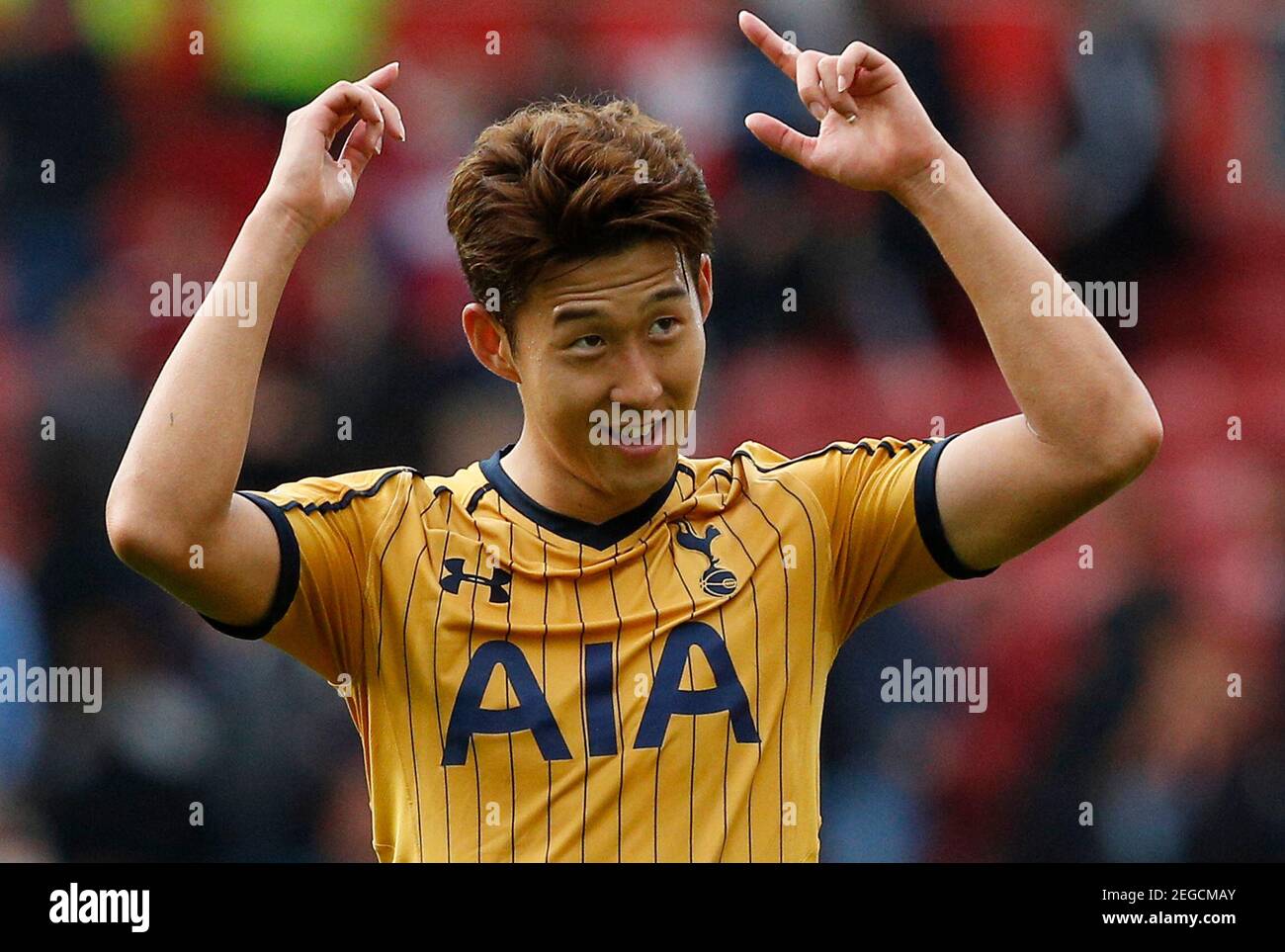 Nacarado Pisoteando autopista Fútbol de Inglaterra - Middlesbrough v Tottenham Hotspur - Premier League -  The Riverside Stadium - 24/9/16 el hijo de Tottenham Heung-min celebra a  tiempo completo Action Images via Reuters / Craig